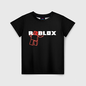 Детская футболка 3D с принтом Роблокс Roblox в Белгороде, 100% гипоаллергенный полиэфир | прямой крой, круглый вырез горловины, длина до линии бедер, чуть спущенное плечо, ткань немного тянется | roblox | геометрия | игры | квадраты | линии | роблокс