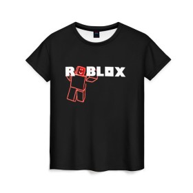 Женская футболка 3D с принтом Роблокс Roblox в Белгороде, 100% полиэфир ( синтетическое хлопкоподобное полотно) | прямой крой, круглый вырез горловины, длина до линии бедер | roblox | геометрия | игры | квадраты | линии | роблокс