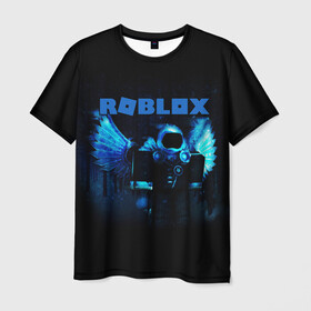 Мужская футболка 3D с принтом ROBLOX в Белгороде, 100% полиэфир | прямой крой, круглый вырез горловины, длина до линии бедер | roblox | игра | компьютерная игра | логотип | онлайн | онлайн игра | роблакс | роблокс