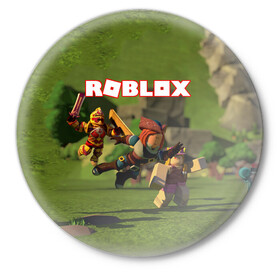 Значок с принтом ROBLOX в Белгороде,  металл | круглая форма, металлическая застежка в виде булавки | roblox | игра | компьютерная игра | логотип | онлайн | онлайн игра | роблакс | роблокс