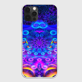 Чехол для iPhone 12 Pro с принтом FRACTAL ILLUSION в Белгороде, силикон | область печати: задняя сторона чехла, без боковых панелей | Тематика изображения на принте: abstract | abstraction | color | fractal | geometry | paitnt | polygon | polygonal | psy | абстракция | геометрия | краски | неоновые | полигоны | психоделика | фрактал