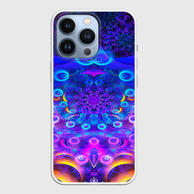 Чехол для iPhone 13 Pro с принтом FRACTAL ILLUSION в Белгороде,  |  | abstract | abstraction | color | fractal | geometry | paitnt | polygon | polygonal | psy | абстракция | геометрия | краски | неоновые | полигоны | психоделика | фрактал