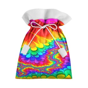 Подарочный 3D мешок с принтом TIE-DYE в Белгороде, 100% полиэстер | Размер: 29*39 см | Тематика изображения на принте: abstract | abstraction | color | fractal | geometry | paitnt | polygon | polygonal | psy | абстракция | геометрия | краски | неоновые | полигоны | психоделика | фрактал