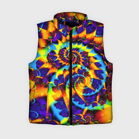 Женский жилет утепленный 3D с принтом TIE DYE COLOR в Белгороде,  |  | abstract | abstraction | color | fractal | geometry | paitnt | polygon | polygonal | psy | абстракция | геометрия | краски | неоновые | полигоны | психоделика | фрактал