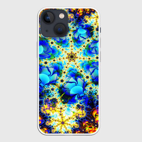 Чехол для iPhone 13 mini с принтом ИЛЛЮЗИЯ ФРАКТАЛОВ в Белгороде,  |  | abstract | abstraction | color | fractal | geometry | paitnt | polygon | polygonal | psy | абстракция | геометрия | краски | неоновые | полигоны | психоделика | фрактал