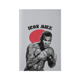 Обложка для паспорта матовая кожа с принтом Iron Mike в Белгороде, натуральная матовая кожа | размер 19,3 х 13,7 см; прозрачные пластиковые крепления | Тематика изображения на принте: iron mike | iron mike tyson | mike tyson | бокс | железный майк | майк тайсон | таисон | тайсон