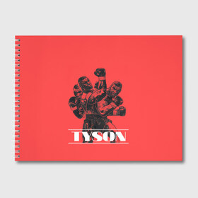 Альбом для рисования с принтом Tyson в Белгороде, 100% бумага
 | матовая бумага, плотность 200 мг. | Тематика изображения на принте: iron mike | iron mike tyson | mike tyson | бокс | железный майк | майк тайсон | таисон | тайсон