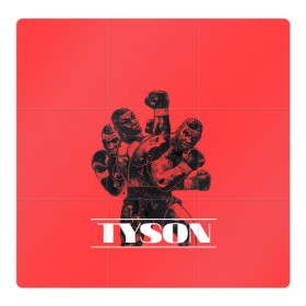 Магнитный плакат 3Х3 с принтом Tyson в Белгороде, Полимерный материал с магнитным слоем | 9 деталей размером 9*9 см | Тематика изображения на принте: iron mike | iron mike tyson | mike tyson | бокс | железный майк | майк тайсон | таисон | тайсон
