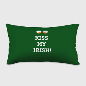 Подушка 3D антистресс с принтом Kiss my Irish в Белгороде, наволочка — 100% полиэстер, наполнитель — вспененный полистирол | состоит из подушки и наволочки на молнии | Тематика изображения на принте: британия | день святого патрика | золото | ирландия