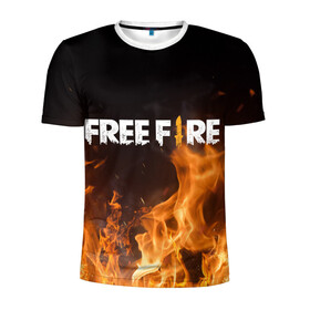 Мужская футболка 3D спортивная с принтом FREE FIRE в Белгороде, 100% полиэстер с улучшенными характеристиками | приталенный силуэт, круглая горловина, широкие плечи, сужается к линии бедра | free fire | freefire | игра free fire | игра фрифаер | фри файр | фрифаер