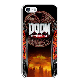 Чехол для iPhone 5/5S матовый с принтом DOOM ETERNAL в Белгороде, Силикон | Область печати: задняя сторона чехла, без боковых панелей | bethesda | deathmatch | doom 2019 | doom 3 | doom 4 | doom 5 | doom eternal | doom eternal 2019 | doom slayer | eternal doom | game | id techшутер | lan | дум | дум 3 | дум 4 | дум 5 | дум слеер | дум этернал