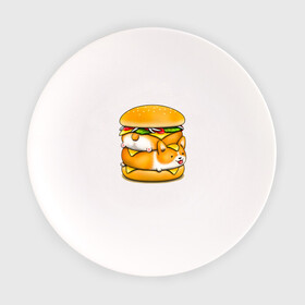Тарелка с принтом Корги в Белгороде, фарфор | диаметр - 210 мм
диаметр для нанесения принта - 120 мм | art | burger | chees | corgi | dog | арт | бургер | еда | корги | миска | собака | сыр | чизбургер
