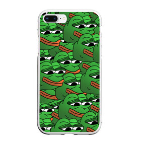 Чехол для iPhone 7Plus/8 Plus матовый с принтом Pepe The Frog в Белгороде, Силикон | Область печати: задняя сторона чехла, без боковых панелей | Тематика изображения на принте: frog | meme | memes | pepe | pepe the frog | грустная жабка | лягушка | лягушонок пепе | мем | мемы