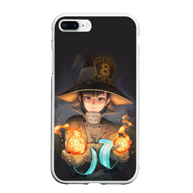 Чехол для iPhone 7Plus/8 Plus матовый с принтом Fire Force №8 в Белгороде, Силикон | Область печати: задняя сторона чехла, без боковых панелей | anime | enenno shouboutai | fireforce | аниме | пламенная бригада пожарных