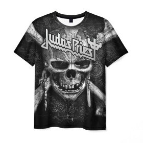 Мужская футболка 3D с принтом Judas Priest в Белгороде, 100% полиэфир | прямой крой, круглый вырез горловины, длина до линии бедер | breaking the law | judas priest | live | painkiller | гленн типтон | грув | метал | роб хэлфорд | рок | тим оуэнс | хард | хеви