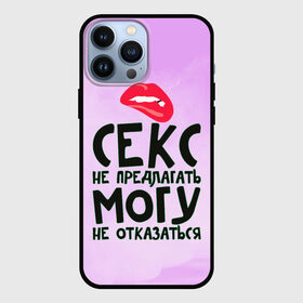 Чехол для iPhone 13 Pro Max с принтом Секс не предлагать в Белгороде,  |  | губы | для девушки | прикольные надписи