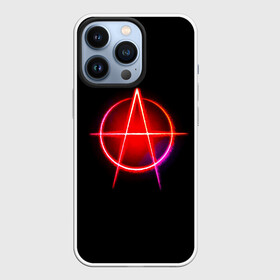 Чехол для iPhone 13 Pro с принтом Анархия в Белгороде,  |  | art | neon | rock | sons of anarchy | анархия | арт | группа | егор летов | логотип | музыка | неон | панк | панк рок | прикольная | рок | свобода | хаос
