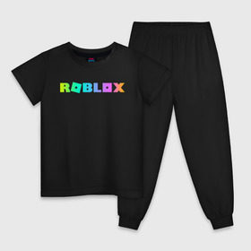 Детская пижама хлопок с принтом ROBLOX в Белгороде, 100% хлопок |  брюки и футболка прямого кроя, без карманов, на брюках мягкая резинка на поясе и по низу штанин
 | Тематика изображения на принте: roblox | игра | компьютерная игра | логотип | онлайн | онлайн игра | роблакс | роблокс