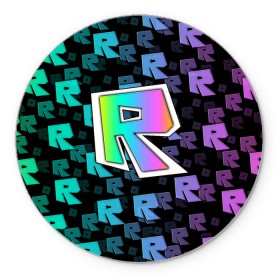 Коврик для мышки круглый с принтом ROBLOX в Белгороде, резина и полиэстер | круглая форма, изображение наносится на всю лицевую часть | roblox | игра | компьютерная игра | логотип | онлайн | онлайн игра | роблакс | роблокс
