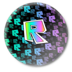 Значок с принтом ROBLOX в Белгороде,  металл | круглая форма, металлическая застежка в виде булавки | roblox | игра | компьютерная игра | логотип | онлайн | онлайн игра | роблакс | роблокс