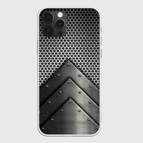 Чехол для iPhone 12 Pro Max с принтом Броня металлическая в Белгороде, Силикон |  | абстракция | броня | геометрия | железо | кольчуга | конус | круги | линии | металл | полосы | сетка | сталь | текстура | треугольник