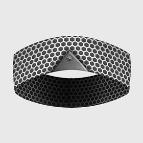 Повязка на голову 3D с принтом Броня металлическая в Белгороде,  |  | абстракция | броня | геометрия | железо | кольчуга | конус | круги | линии | металл | полосы | сетка | сталь | текстура | треугольник