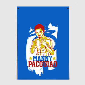 Постер с принтом Manny Pacquiao в Белгороде, 100% бумага
 | бумага, плотность 150 мг. Матовая, но за счет высокого коэффициента гладкости имеет небольшой блеск и дает на свету блики, но в отличии от глянцевой бумаги не покрыта лаком | manny pacquiao | pac man | pacquiao | бокс | мэнни пакьяо | пакьяо