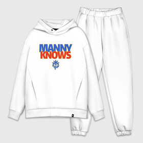 Мужской костюм хлопок OVERSIZE с принтом Manny Knows в Белгороде,  |  | manny pacquiao | pac man | pacquiao | бокс | мэнни пакьяо | пакьяо