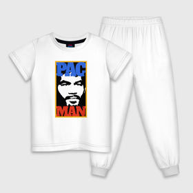 Детская пижама хлопок с принтом Pac Man в Белгороде, 100% хлопок |  брюки и футболка прямого кроя, без карманов, на брюках мягкая резинка на поясе и по низу штанин
 | manny pacquiao | pac man | pacquiao | бокс | мэнни пакьяо | пакьяо