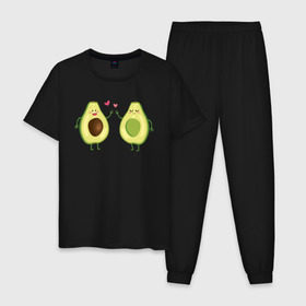 Мужская пижама хлопок с принтом Авокадо. в Белгороде, 100% хлопок | брюки и футболка прямого кроя, без карманов, на брюках мягкая резинка на поясе и по низу штанин
 | авокадо | веган | еда блогеров | любовь | мемы | минимализм | прикольные картинки | прикольные надписи | растение | смешное авокадо | фрукт