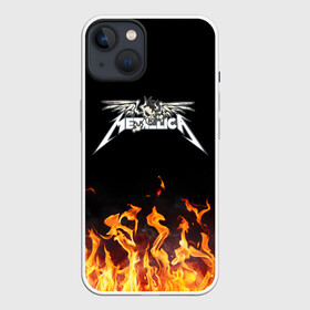 Чехол для iPhone 13 с принтом Metallica в Белгороде,  |  | heavy | heavy metal | metal | metalica | metallica | trash metal | джеймс | кирк | ларс | мастейн | метал | металика | металл | металлика | музыка | ньюстед | рок | трухильо | ульрихт | хеви | хэви | хэммет | хэтфилд