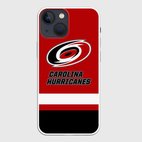 Чехол для iPhone 13 mini с принтом Каролина Харрикейнз в Белгороде,  |  | carolina | carolina hurricanes | hockey | hurricanes | nhl | usa | каролина | каролина харрикейнз | нхл | спорт | сша | харрикейнз | хоккей | шайба