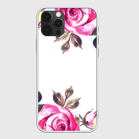 Чехол для iPhone 12 Pro Max с принтом Розы в Белгороде, Силикон |  | flowers | pink | бутоны | весна | лето | листья | природа | роза | розовые | розы | цветок | цветочки | цветы