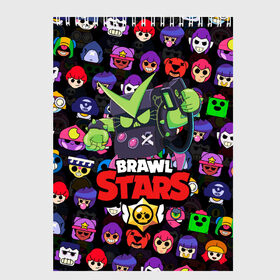 Скетчбук с принтом BRAWL STARS VIRUS 8-BIT в Белгороде, 100% бумага
 | 48 листов, плотность листов — 100 г/м2, плотность картонной обложки — 250 г/м2. Листы скреплены сверху удобной пружинной спиралью | 8 bit | 8 бит | bibi | brawl stars | crow | el brown | leon | leon shark | max | mr.p | sally leon | shark | stars | virus | werewolf | акула | биби | вирус | ворон | леон | оборотень | пингвин