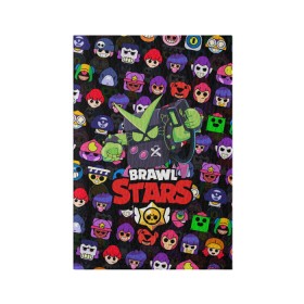 Обложка для паспорта матовая кожа с принтом BRAWL STARS VIRUS 8-BIT в Белгороде, натуральная матовая кожа | размер 19,3 х 13,7 см; прозрачные пластиковые крепления | 8 bit | 8 бит | bibi | brawl stars | crow | el brown | leon | leon shark | max | mr.p | sally leon | shark | stars | virus | werewolf | акула | биби | вирус | ворон | леон | оборотень | пингвин