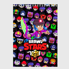 Скетчбук с принтом BRAWL STARS BIBI в Белгороде, 100% бумага
 | 48 листов, плотность листов — 100 г/м2, плотность картонной обложки — 250 г/м2. Листы скреплены сверху удобной пружинной спиралью | 8 bit | 8 бит | bibi | brawl stars | crow | el brown | leon | leon shark | max | mr.p | sally leon | shark | stars | virus | werewolf | акула | биби | вирус | ворон | леон | оборотень | пингвин