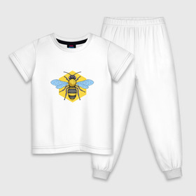 Детская пижама хлопок с принтом будь шмелее в Белгороде, 100% хлопок |  брюки и футболка прямого кроя, без карманов, на брюках мягкая резинка на поясе и по низу штанин
 | насекомые | настроение | прикольные надписи | пчела | шмель
