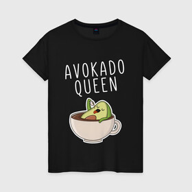 Женская футболка хлопок с принтом Авокадо. в Белгороде, 100% хлопок | прямой крой, круглый вырез горловины, длина до линии бедер, слегка спущенное плечо | авокадо | веган | еда блогеров | мемы | минимализм | прикольные картинки | прикольные надписи | растение | смешное авокадо | фрукт