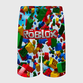 Детские спортивные шорты 3D с принтом Roblox Cubes в Белгороде,  100% полиэстер
 | пояс оформлен широкой мягкой резинкой, ткань тянется
 | Тематика изображения на принте: game | game roblox | logo roblox | online game | r | roblox | игра | игра роблокс | лого | лого роблокс | логотип | надпись | онлайн игра | онлайн игра роблокс | роблокс