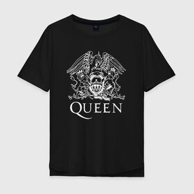 Мужская футболка хлопок Oversize с принтом QUEEN | Фредди Меркьюри в Белгороде, 100% хлопок | свободный крой, круглый ворот, “спинка” длиннее передней части | queen | rock | брайан мэи | группа queen | группа квин | джон дикон | квин | королева | король | роджер тейлор | рок | фредди меркьюри