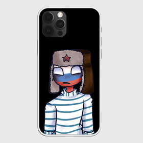 Чехол для iPhone 12 Pro с принтом CountryHumans - Россия в Белгороде, силикон | область печати: задняя сторона чехла, без боковых панелей | 23 | army | country | countryhumans | humans | memes | patriot | russia | армия | звезда | красная | мем | патриот | россия | страна | тельняшка | флаг | человечек | шапка