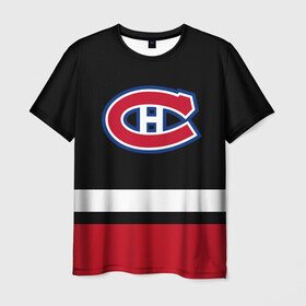 Мужская футболка 3D с принтом Монреаль Канадиенс в Белгороде, 100% полиэфир | прямой крой, круглый вырез горловины, длина до линии бедер | Тематика изображения на принте: canadiens | hockey | montreal | montreal canadiens | nhl | usa | канадиенс | монреаль | монреаль канадиенс | нхл | спорт | сша | хоккей | шайба