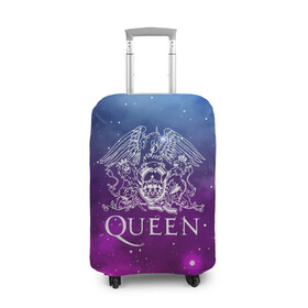 Чехол для чемодана 3D с принтом QUEEN в Белгороде, 86% полиэфир, 14% спандекс | двустороннее нанесение принта, прорези для ручек и колес | queen | rock | брайан мэи | группа queen | группа квин | джон дикон | квин | королева | король | роджер тейлор | рок | фредди меркьюри