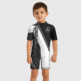 Детский купальный костюм 3D с принтом Mercedes Benz в Белгороде, Полиэстер 85%, Спандекс 15% | застежка на молнии на спине | amg | benz | cars | drive | mercedes | supercars | амг | бенц | гелендваген | гонки | мерин | мерс | мерседес | обзор | скорость | форма