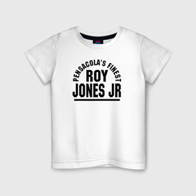 Детская футболка хлопок с принтом Roy Jones Jr. в Белгороде, 100% хлопок | круглый вырез горловины, полуприлегающий силуэт, длина до линии бедер | captain hook | roy jones | roy levesta jones | бокс | капитан хук | рой джонс
