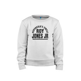 Детский свитшот хлопок с принтом Roy Jones Jr. в Белгороде, 100% хлопок | круглый вырез горловины, эластичные манжеты, пояс и воротник | captain hook | roy jones | roy levesta jones | бокс | капитан хук | рой джонс