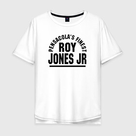 Мужская футболка хлопок Oversize с принтом Roy Jones Jr. в Белгороде, 100% хлопок | свободный крой, круглый ворот, “спинка” длиннее передней части | Тематика изображения на принте: captain hook | roy jones | roy levesta jones | бокс | капитан хук | рой джонс