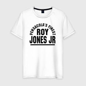 Мужская футболка хлопок с принтом Roy Jones Jr. в Белгороде, 100% хлопок | прямой крой, круглый вырез горловины, длина до линии бедер, слегка спущенное плечо. | Тематика изображения на принте: captain hook | roy jones | roy levesta jones | бокс | капитан хук | рой джонс