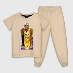 Детская пижама хлопок с принтом Kobe Bryant Lakers 24 в Белгороде, 100% хлопок |  брюки и футболка прямого кроя, без карманов, на брюках мягкая резинка на поясе и по низу штанин
 | 24 | black | bryant | kobe | lakers | mamba | mentality | баскетбол | баскетболист | брайан | детская | детскую | женская | женскую | коба | коби | купить | мамба | менталитет | мужская | мужскую | сша | черная