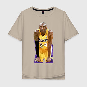 Мужская футболка хлопок Oversize с принтом Kobe Bryant Lakers 24 в Белгороде, 100% хлопок | свободный крой, круглый ворот, “спинка” длиннее передней части | 24 | black | bryant | kobe | lakers | mamba | mentality | баскетбол | баскетболист | брайан | детская | детскую | женская | женскую | коба | коби | купить | мамба | менталитет | мужская | мужскую | сша | черная